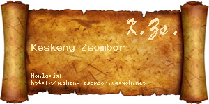 Keskeny Zsombor névjegykártya