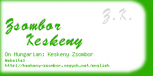 zsombor keskeny business card